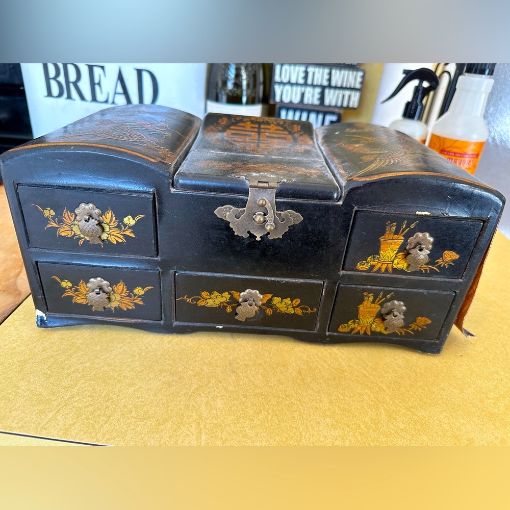 Antique, Asian jewelry box
